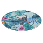 Waterverf Toucans: Tropisch naadloos Snijplank (Hoek)