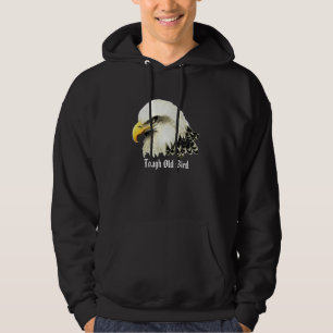 waterverf "Tough old Bird" Humor Bald Eagle Bird Hoodie