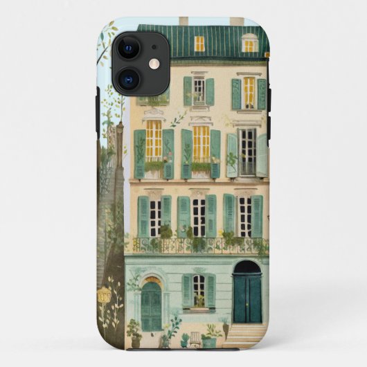 waterverf Townhouse Walkup Architecture Case-Mate iPhone Case (Achterkant)