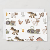 Waterverf tractor 1e verjaardag foto kaart (Achterkant)