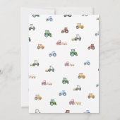 Waterverf tractor 6e verjaardag kaart (Achterkant)