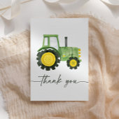 Waterverf Tractor Baby shower Bedankkaart