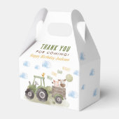 Waterverf Tractor Boerderij 1e verjaardag Bedankdoosjes (Achterkant)