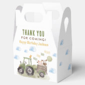 Waterverf Tractor Boerderij 1e verjaardag Bedankdoosjes (Geopend)