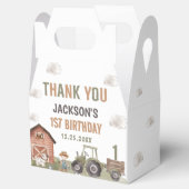 Waterverf Tractor Boerderij 1e verjaardag Bedankdoosjes (Geopend)