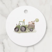 Waterverf Tractor Boerderij 1e verjaardag Bedankjes Labels (Achterkant)