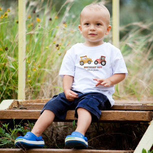 Waterverf tractor jongen verjaardag elke leeftijd kinder shirts