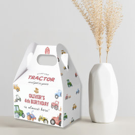 waterverf tractor verjaardag voor elke leeftijd bedankdoosjes