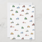 Waterverf-tractor-verjaardag voor elke leeftijd bedankkaart (Achterkant)