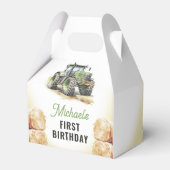 Waterverf Tractor verjaardagsfeestje Bedankdoosjes (Achterkant)