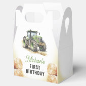 Waterverf Tractor verjaardagsfeestje Bedankdoosjes (Geopend)