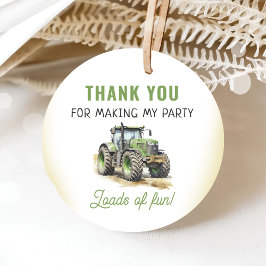 Waterverf Tractor verjaardagsfeestje Bedankjes Labels