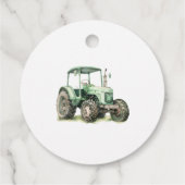 Waterverf Tractor verjaardagsfeestje Bedankjes Labels (Achterkant)