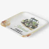 Waterverf Tractor verjaardagsfeestje Papieren Bordje (Gebogen)