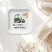 Waterverf Tractor verjaardagsfeestje Papieren Bordje