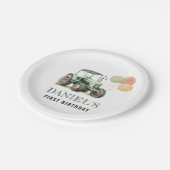 Waterverf Tractor verjaardagsfeestje Papieren Bordje (Gekanteld)