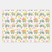 Waterverf tractoren — Boerderij voor het gieten Inpakpapier Vel (Voorkant 3)