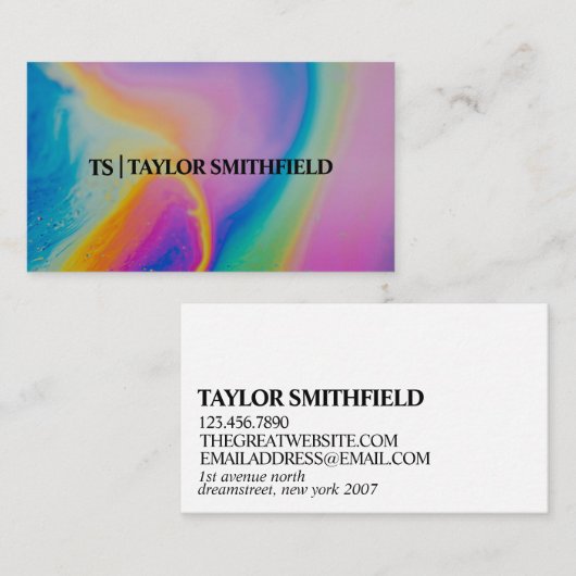 Waterverf Traditioneel Visitekaartje (Voorkant / Achterkant)