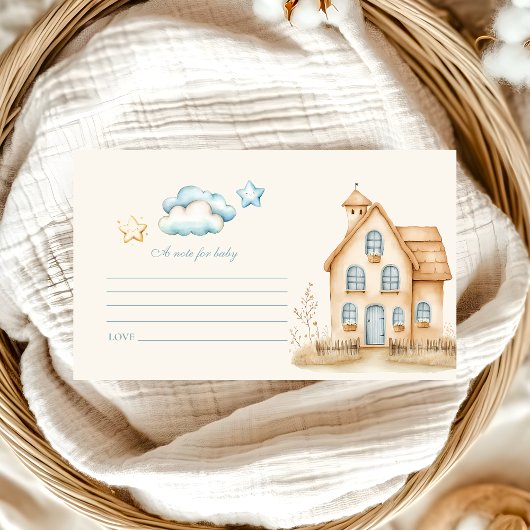 Waterverf Train Baby shower Note voor Baby Informatiekaartje