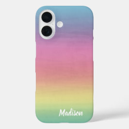 Waterverf Tranquiliteit | Gepersonaliseerd iPhone 16 Hoesje
