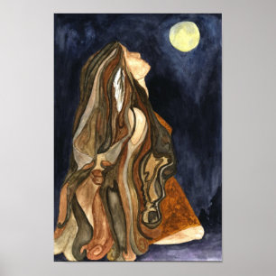 Waterverf transformatie afdrukken poster