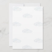Waterverf Travel Airplane Clouds Baby shower Kaart (Achterkant)
