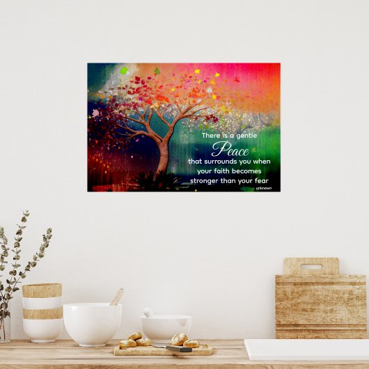 *~* Waterverf Tree AP81 Etherische kalmerende offe Poster (Keuken)
