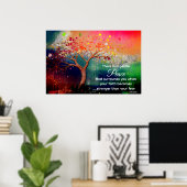 *~* Waterverf Tree AP81 Etherische kalmerende offe Poster (Thuiskantoor)