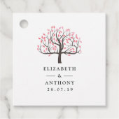 Waterverf Tree Bruiloft Bedankjes Labels (Voorkant)