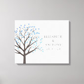 Waterverf Tree Bruiloft Canvas Afdruk (Voorkant)