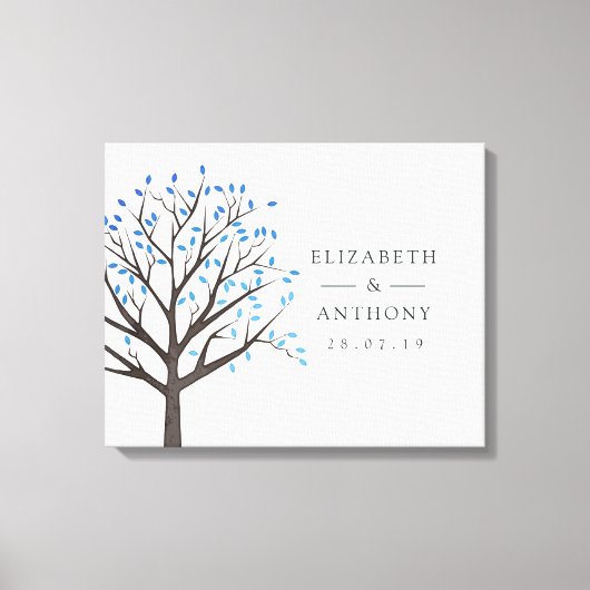 Waterverf Tree Bruiloft Canvas Afdruk (Voorkant)