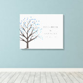 Waterverf Tree Bruiloft Canvas Afdruk (Insitu (Houten vloer))