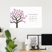 Waterverf Tree Bruiloft Poster (Thuiskantoor)
