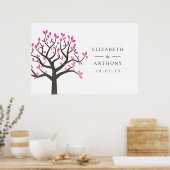 Waterverf Tree Bruiloft Poster (Keuken)