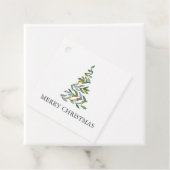 Waterverf Tree Kerstcadeau Tags Bedankjes Labels (In situ)