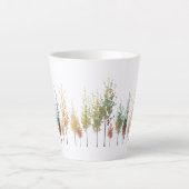 Waterverf Tree Line Kleine Latte Mok (Voorkant)