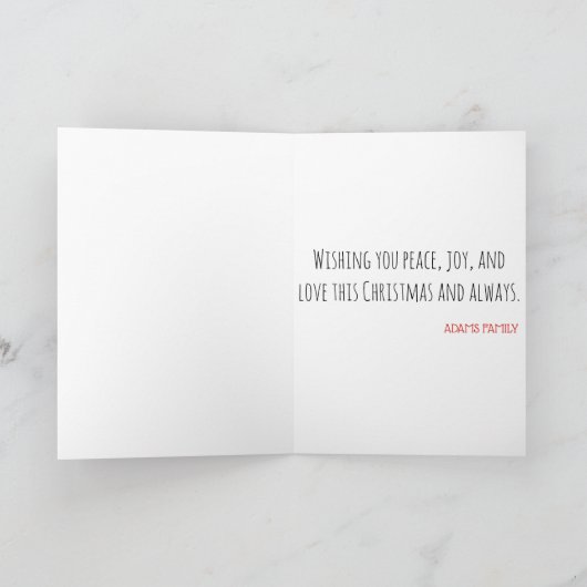 Waterverf Tree Merry Christmas Kaart (Binnen)