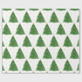 Waterverf Tree Merry Christmas Wrapping Papier (Vlak)