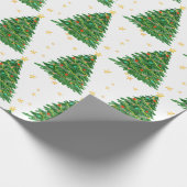 Waterverf Tree Merry Christmas Wrapping Papier (Hoek)