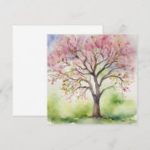 Waterverf Tree Painting Kaart (Voorkant / Achterkant)