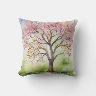 Waterverf Tree Painting Kussen