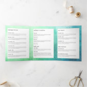 Waterverf Tree Wellness Brochure Drieluik Kaart (Binnen)