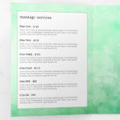 Waterverf Tree Wellness Brochure Drieluik Kaart (Binnenzijde eerst)