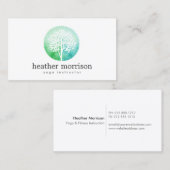 Waterverf Tree Yoga en Wellness Visitekaartje (Voorkant / Achterkant)