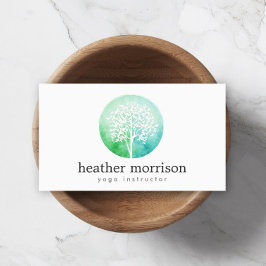 Waterverf Tree Yoga en Wellness Visitekaartje