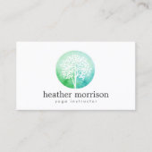 Waterverf Tree Yoga en Wellness Visitekaartje (Voorkant)