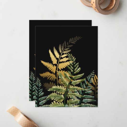 Waterverf Trees 3 Notitiekaartje (Voorkant / Achterkant in situ)