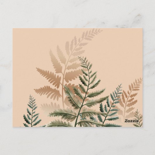 Waterverf Trees 4 Briefkaart (Achterkant)