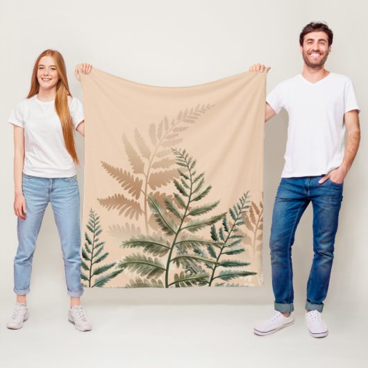 Waterverf Trees 4 Fleece Deken (In situ)