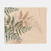 Waterverf Trees 4 Fleece Deken (Voorkant (Horizontaal))